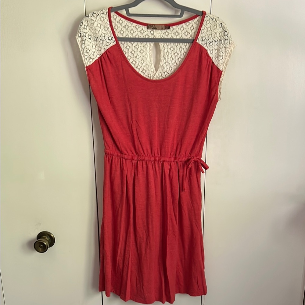 Prana Orange Lace-Trimmed Women's Dress
